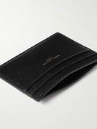 SAINT LAURENT - Logo-Print Cross-Grain Leather Cardholder