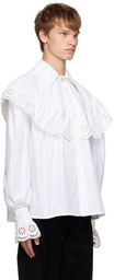 Meryll Rogge White Ruffled Shirt