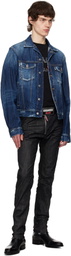 Dsquared2 Blue Be Cool Be Nice Wash L.A. Jean Denim Jacket