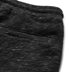 Alex Mill - Slim-Fit Tapered Mélange Loopback Cotton-Jersey Sweatpants - Black