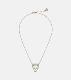 Shay Jewelry 18kt gold necklace with emeralds and diamonds