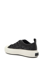 Amiri Stars Appliquéd Leather and Canvas Sneakers Black