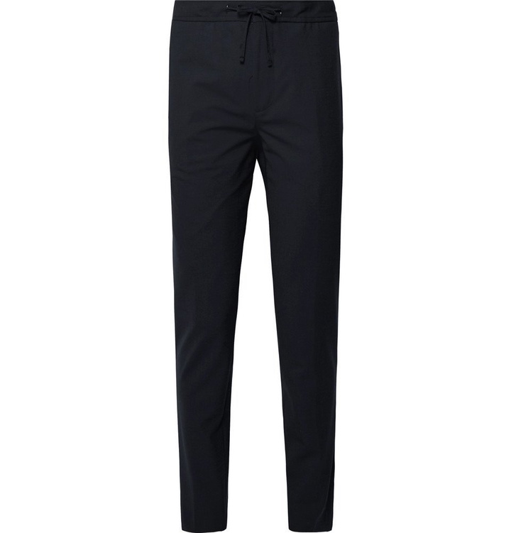 Photo: NN07 - Copenhagen Slim-Fit Woven Drawstring Trousers - Men - Midnight blue