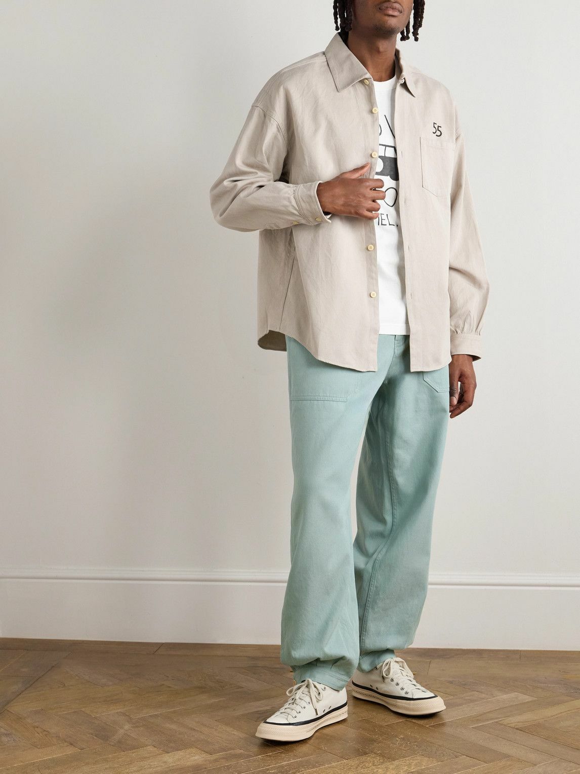 Visvim - Carrol Tapered Cotton-Twill Trousers - Green