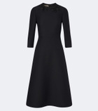 Valentino Crepe Couture embellished midi dress