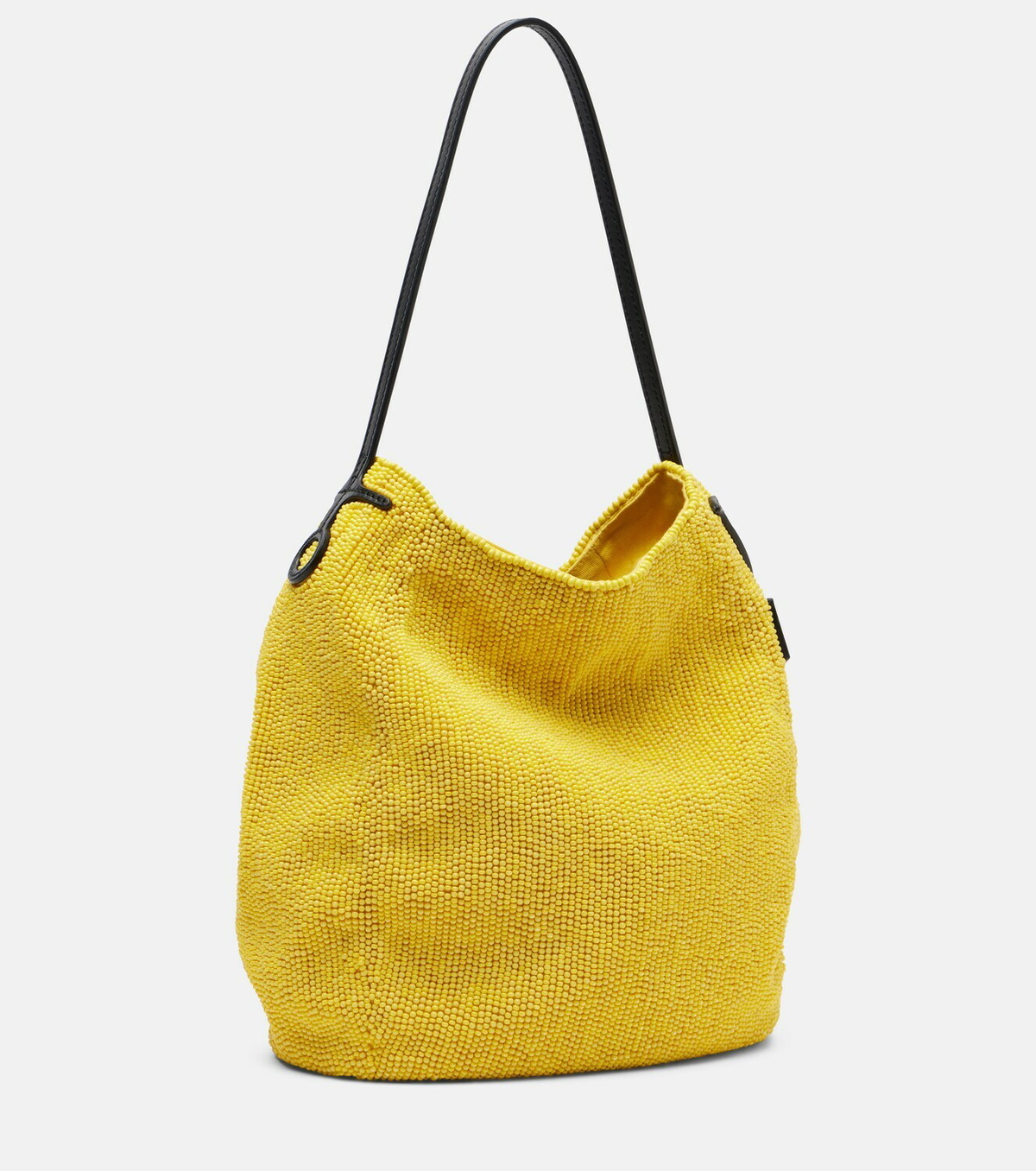 JW Anderson Bulb Small beaded leather-trimmed shoulder bag
