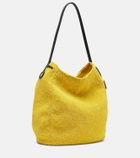 JW Anderson Bulb Small beaded leather-trimmed shoulder bag