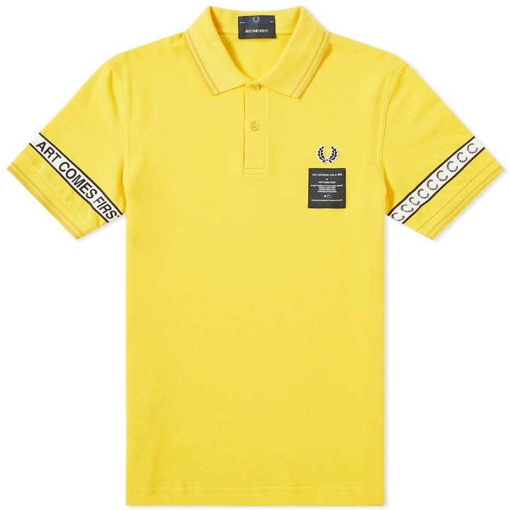 Photo: Fred Perry x Art Comes First Taped Pique Shirt Chrome Yellow