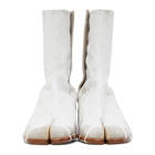 Maison Margiela Off-White Bianchetto Mid Heel Tabi Boots