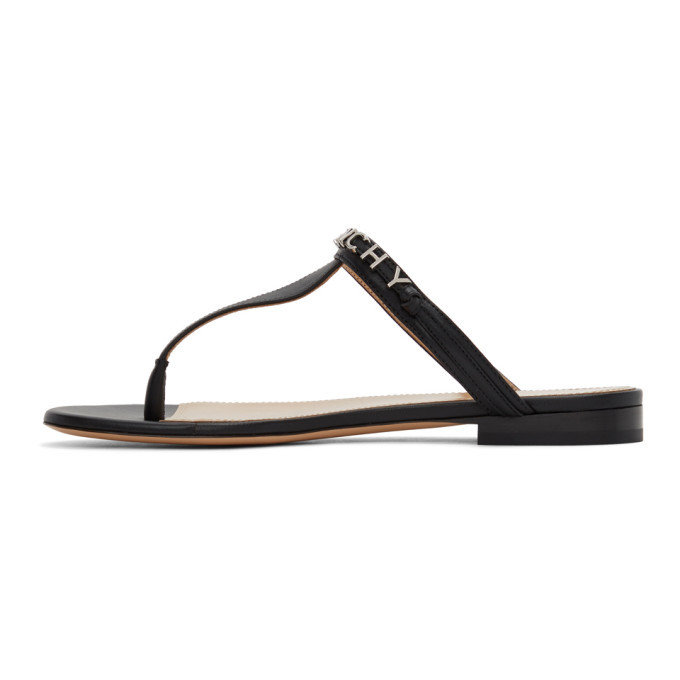 Givenchy Black Elba Thong Sandals Givenchy