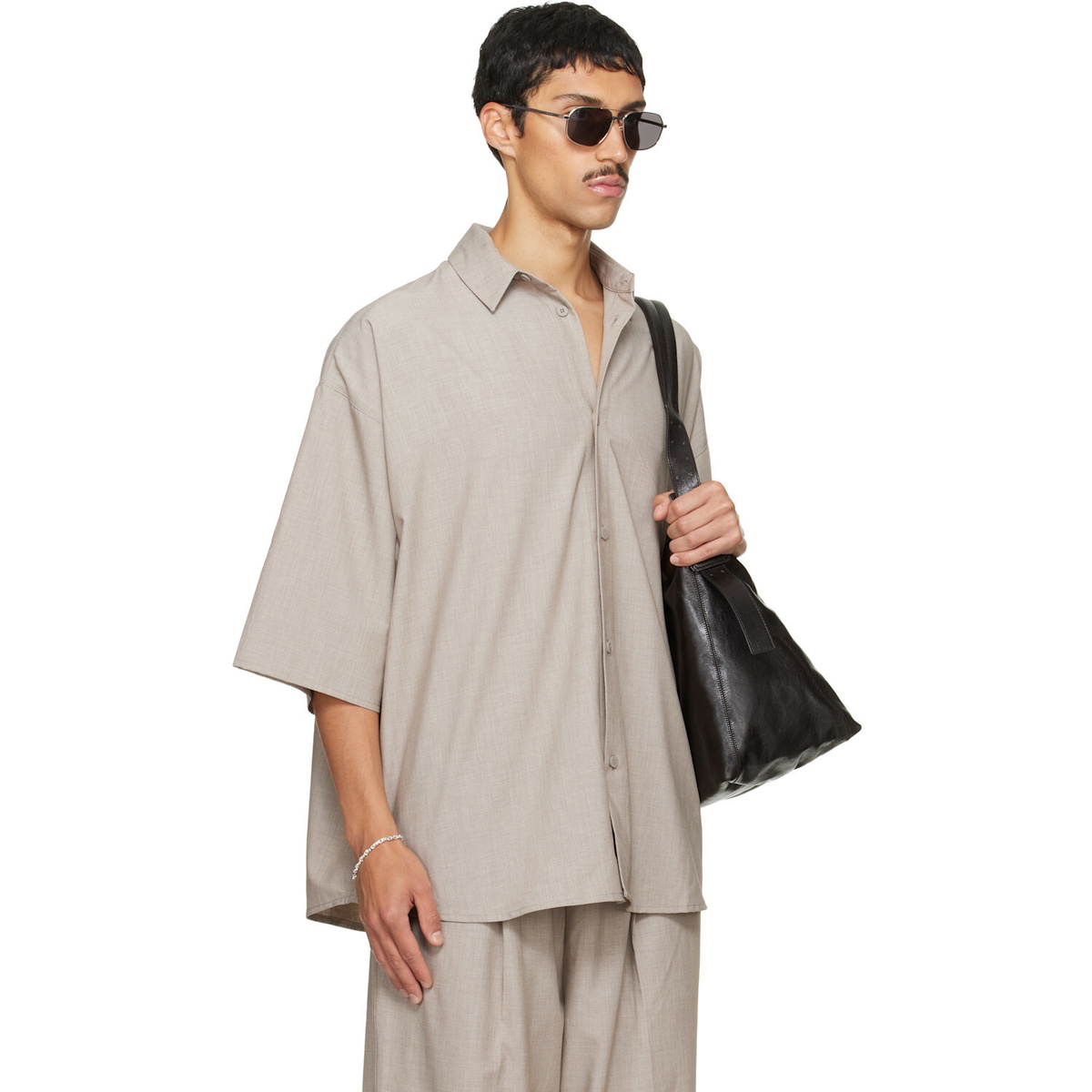 Fear of God ESSENTIALS Gray Button Up Shirt