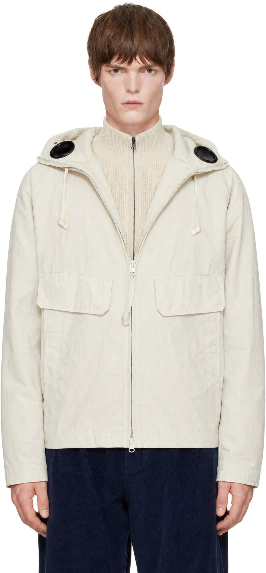 C.P. Company Off-White Twill Mixed Explorer Jacket