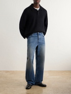 Corridor - Woven Alpaca-Blend Polo Sweater - Black