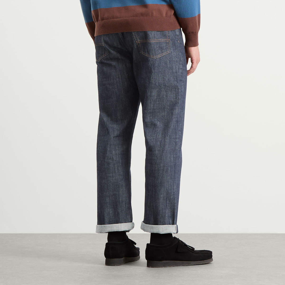 Dubbleware Men's Straight Leg Selvedge Denim Jeans in Indigo