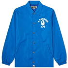 A Bathing Ape Men's College Coach Jacket in Blue