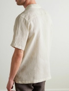 Kingsman - Drake's Convertible-Collar Linen Shirt - Neutrals