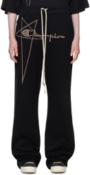 Rick Owens Black Champion Edition Dietrich Lounge Pants