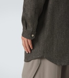 Rick Owens Oversized wool and linen-blend overshirt