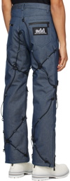 Who Decides War Blue add Edition Padded Denim Trousers