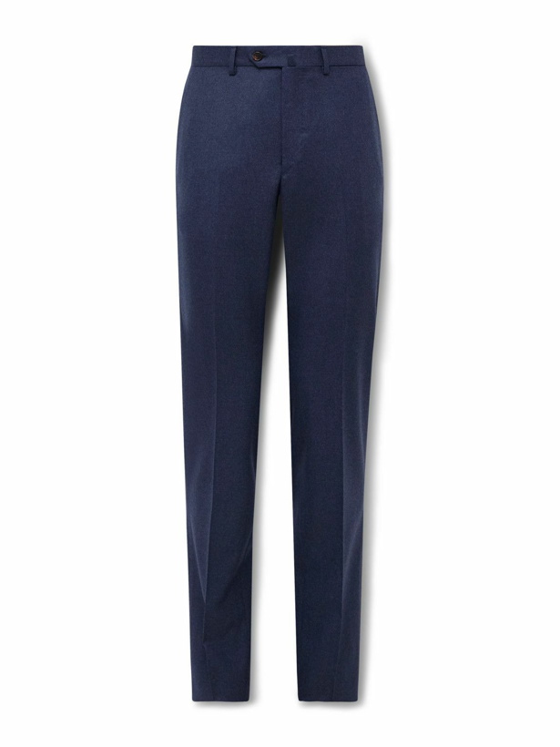 Photo: Caruso - Slim-Fit Wool-Flannel Suit Trousers - Blue