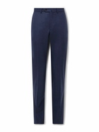 Caruso - Slim-Fit Wool-Flannel Suit Trousers - Blue