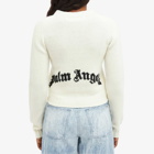 Palm Angels Women's Curved Logo Sweater in Off White