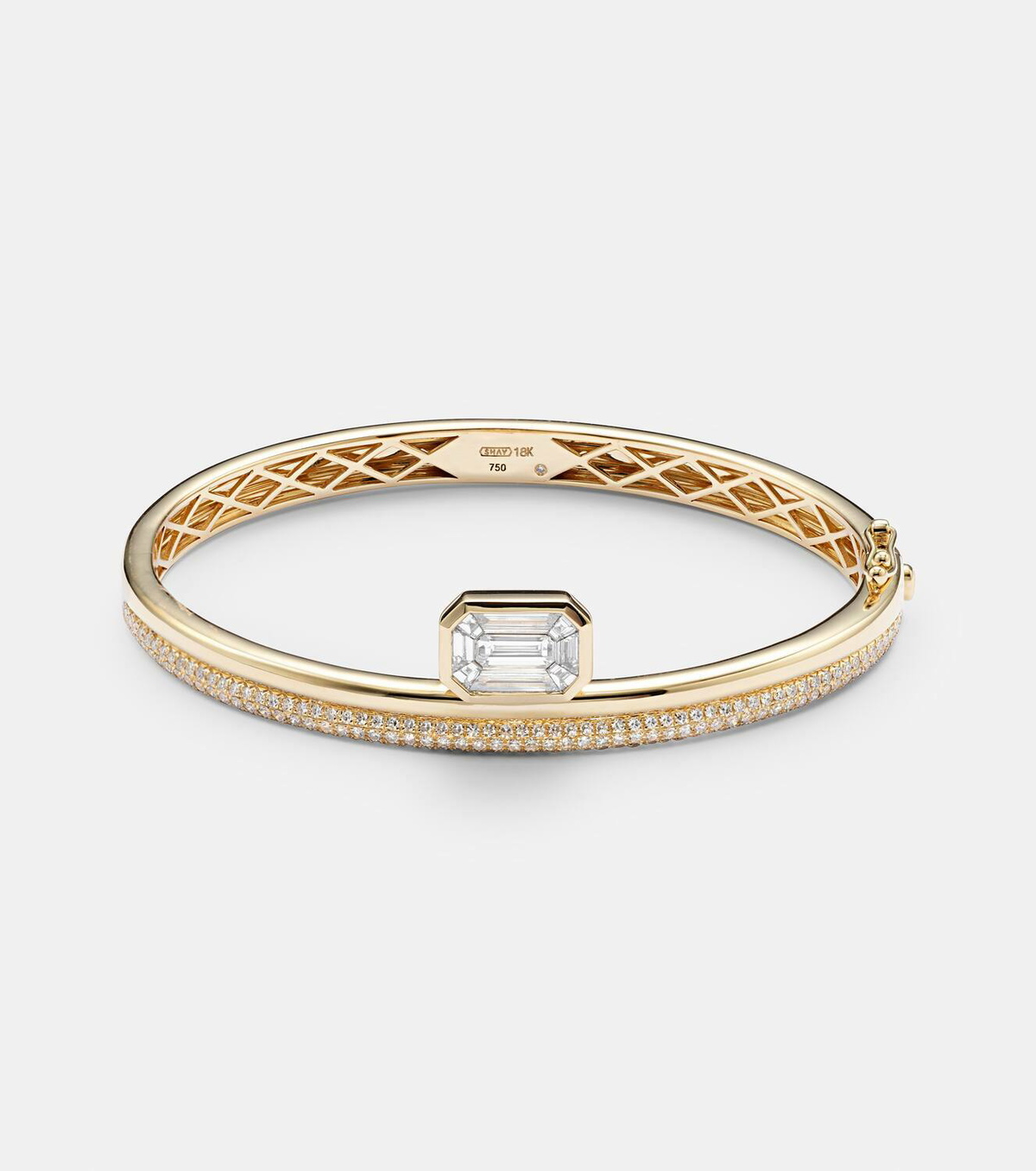 Shay Jewelry 18kt gold bangle with diamonds