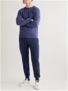 Brunello Cucinelli - Tapered Pleated Cashmere Sweatpants - Blue