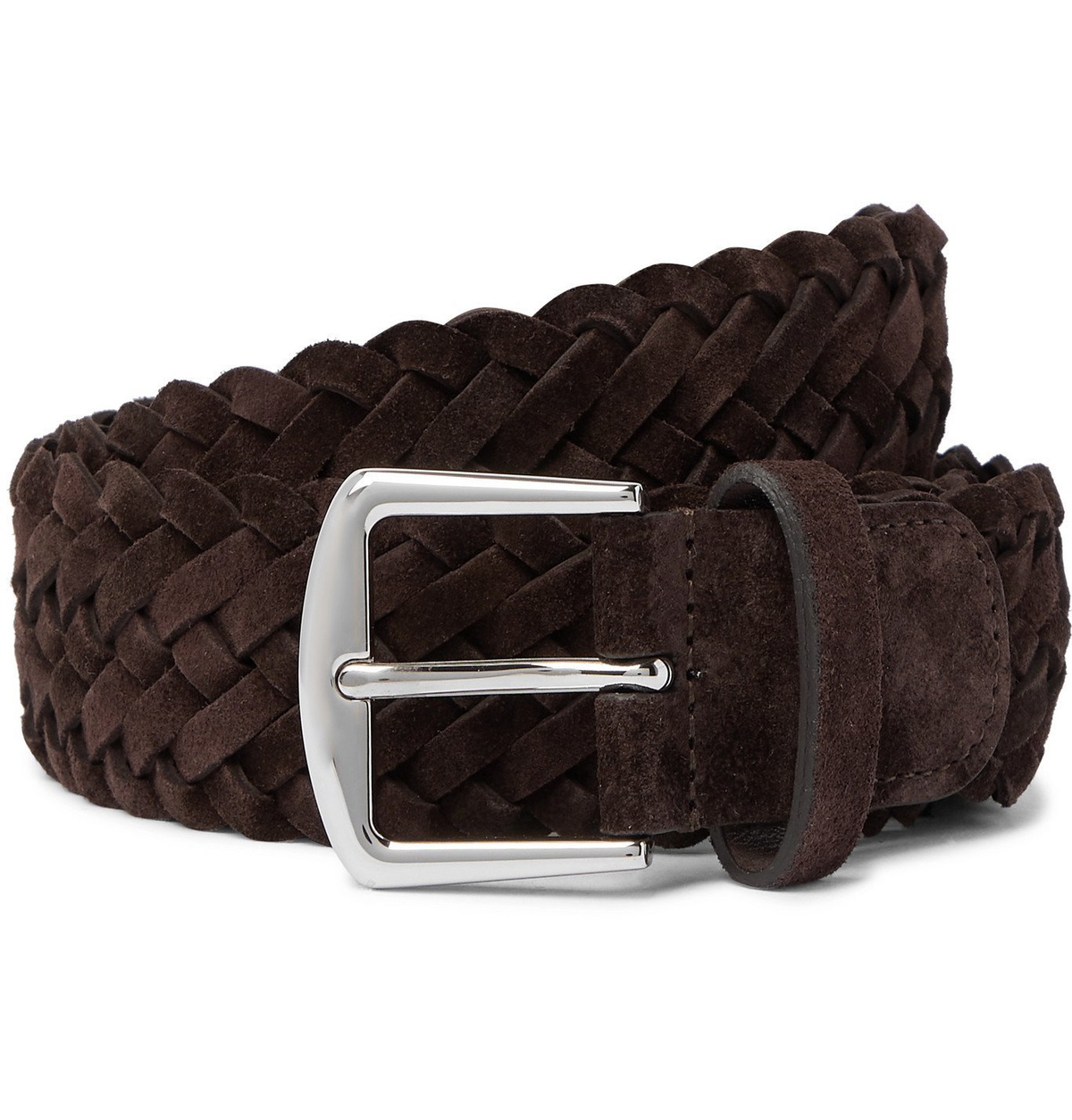 Loro Piana Brown Suede Belt Loro Piana - Alsavel Chocolate Calfskin Suede Belt main image 4