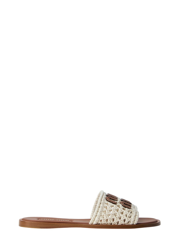Photo: Miu Miu Crochet Slide Sandals