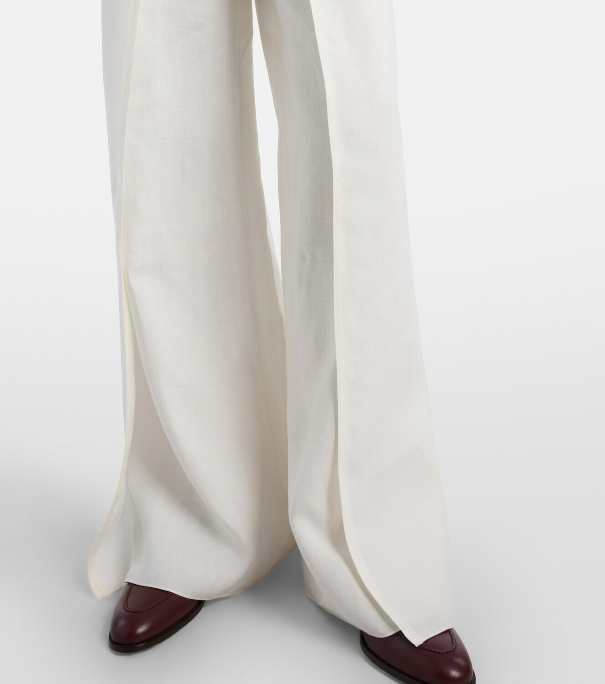 Ralph Lauren Collection Imann pleated linen wide-leg pants