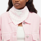 Versace Women's Baroque Printed Scarf in Pastel Pink/White/Silver 