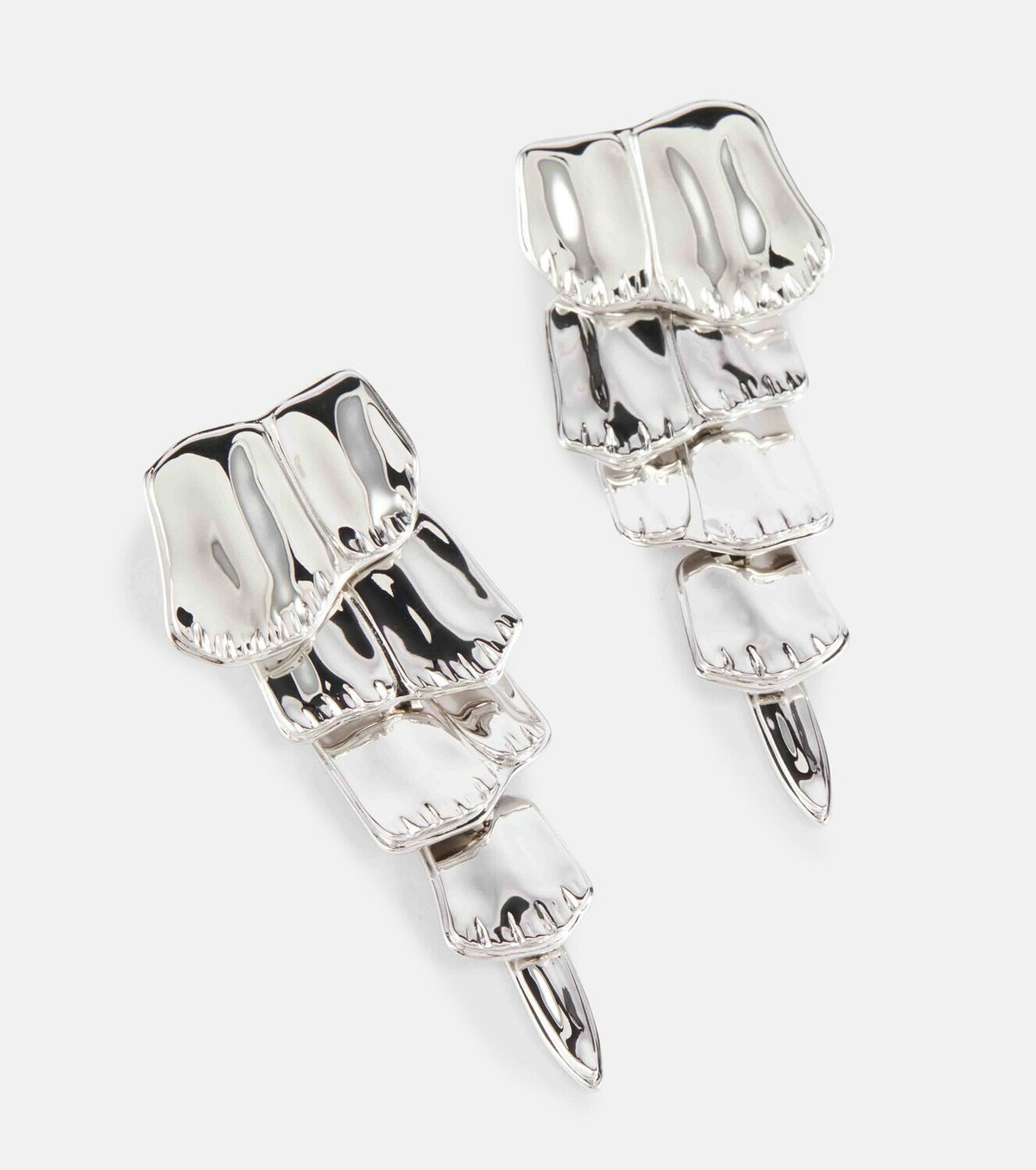 Alaïa Croc-effect drop earrings ALAÏA