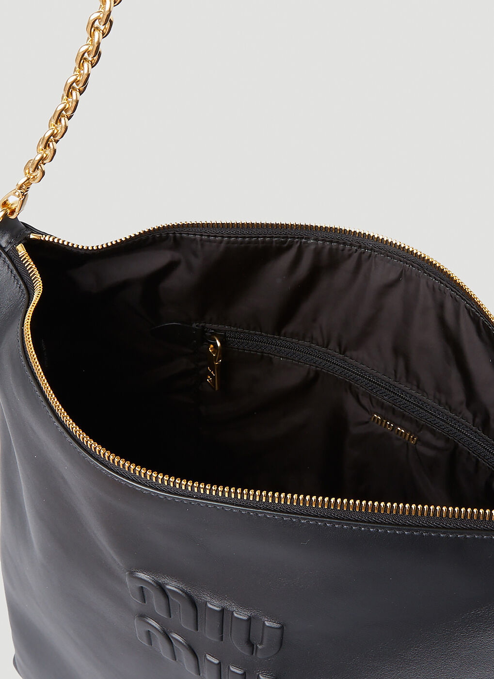 Miu Miu Softy Shoulder Bag in Black