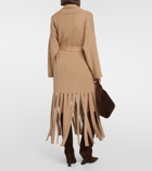 Alanui Fair Winds fringed virgin wool coat