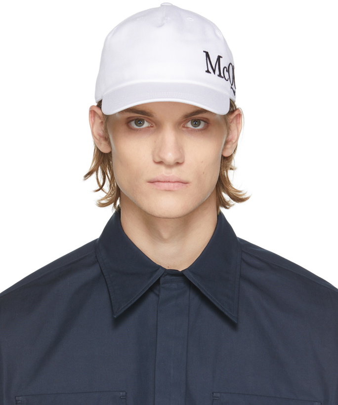 Photo: Alexander McQueen White & Black Logo Cap