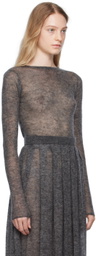 AURALEE Gray Crewneck Sweater
