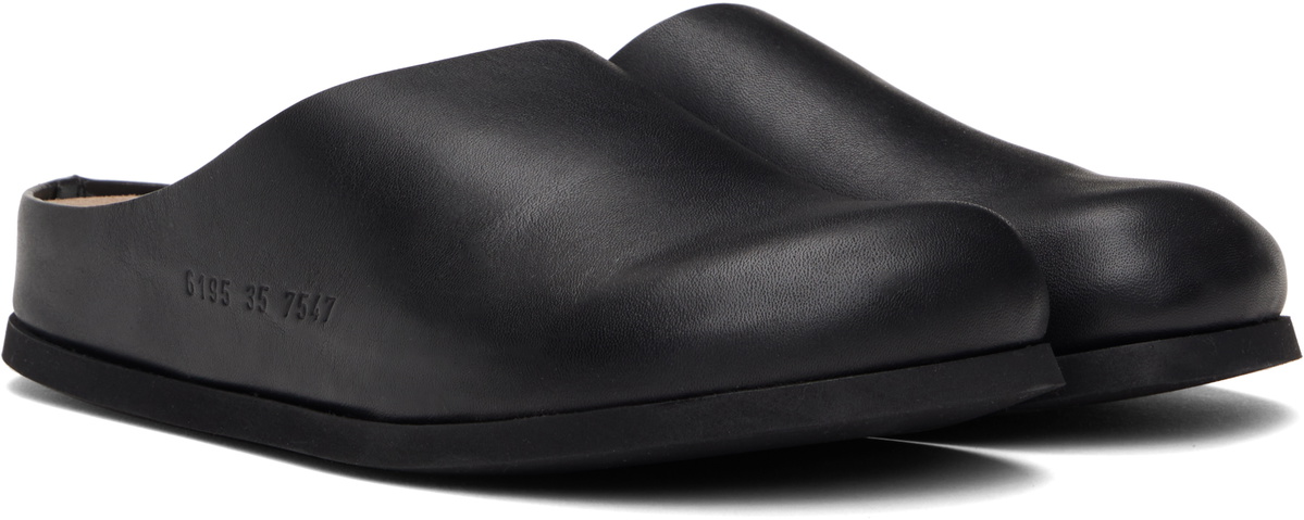 Common Projects Black Leather Slip-on Loafers