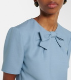 Valentino Crepe Couture bow-detail minidress