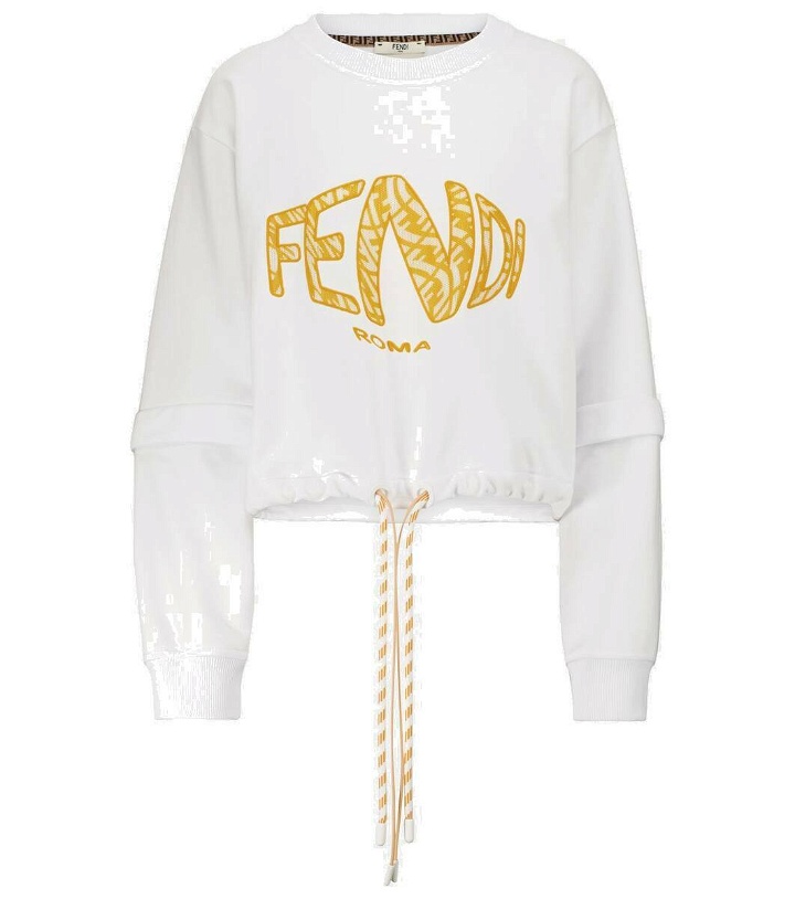 Photo: Fendi Logo cotton sweatshirt