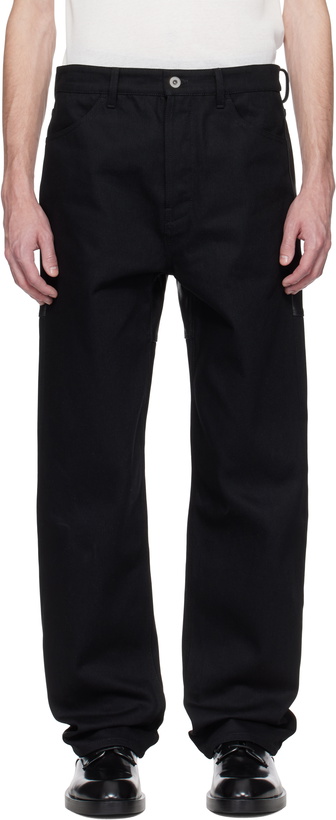 Photo: Jil Sander Black WL Leather Jeans