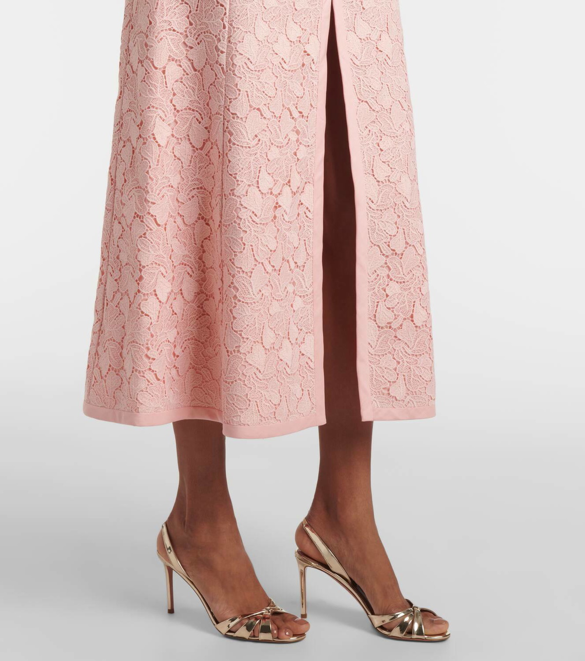 Giambattista Valli Bow-detail macramé midi dress