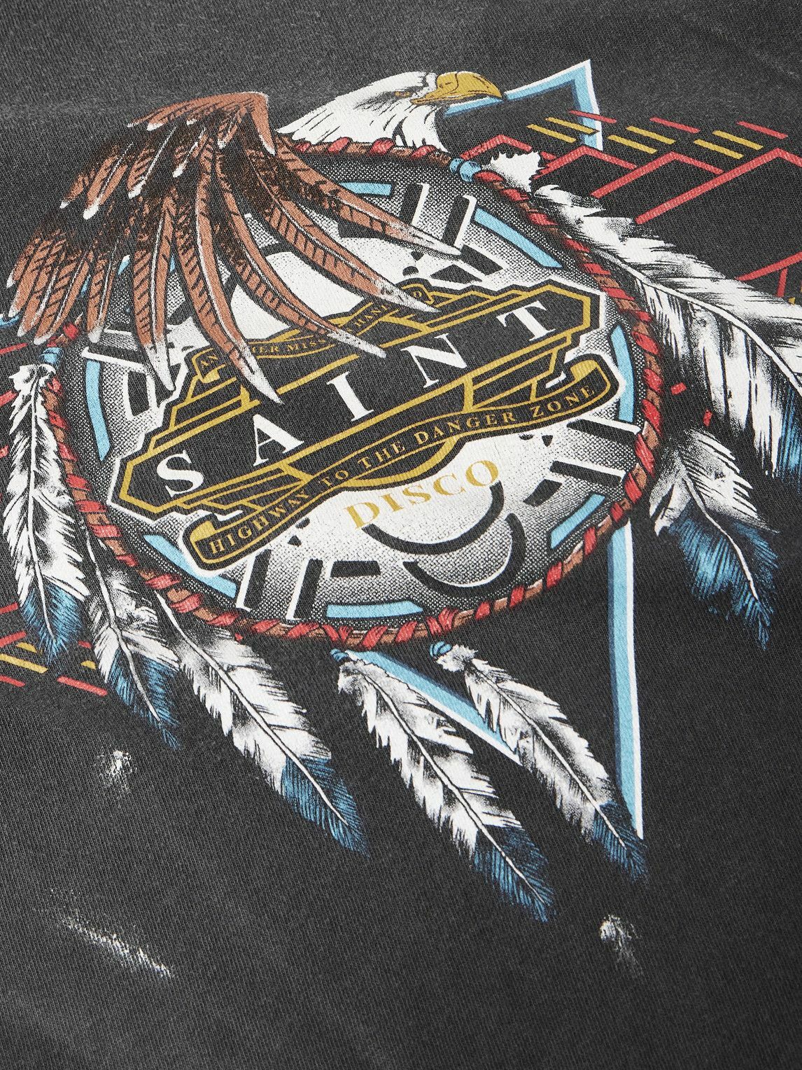 SAINT MXXXXXX - TEFLON DISCO Distressed Printed Cotton-Jersey T