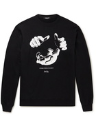 UNDERCOVER MADSTORE - Printed Cotton-Jersey Sweatshirt - Black