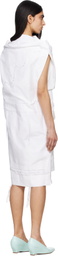 HODAKOVA White Open Pillow Case Midi Dress