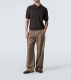 The Row Borges cashmere, silk, and linen polo shirt
