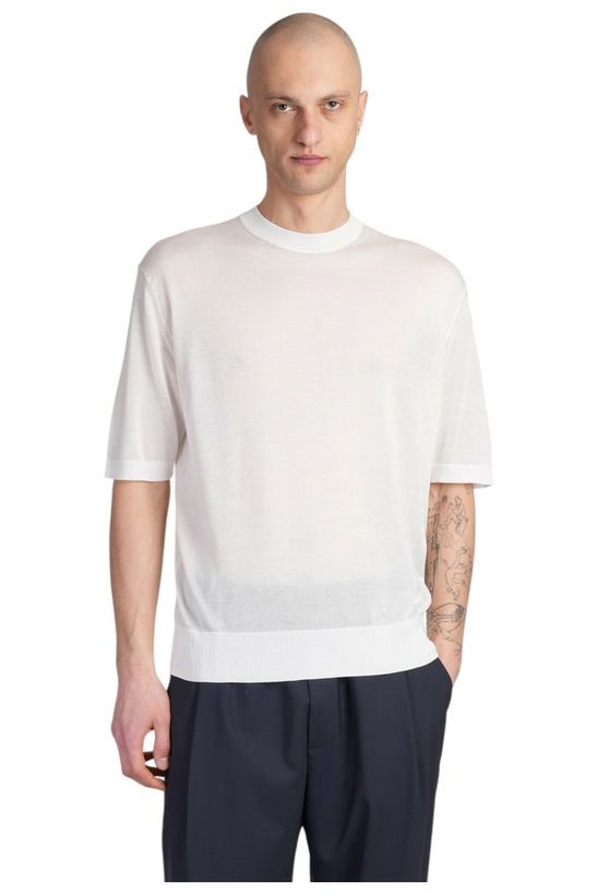 Photo: Laneus T-shirt In Beige Wool And Polyester