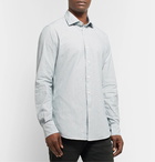 Incotex - Slim-Fit Pintriped Cotton Oxford Shirt - Blue