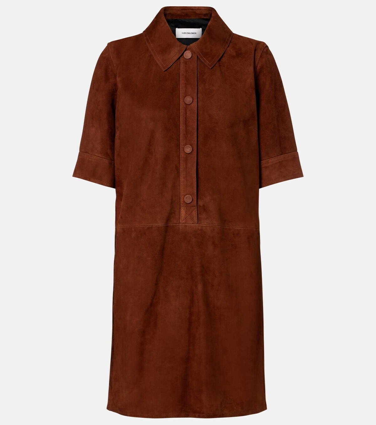 Yves Salomon Suede polo dress
