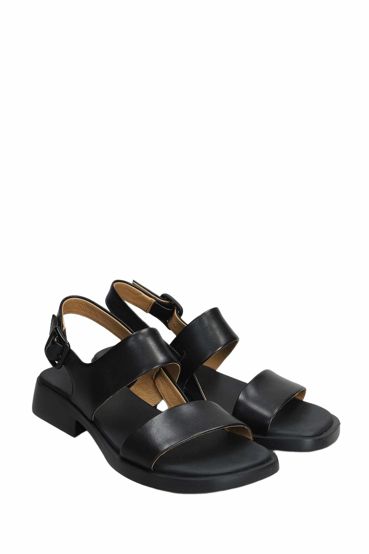 Camper Dana Sandals In Black Leather
